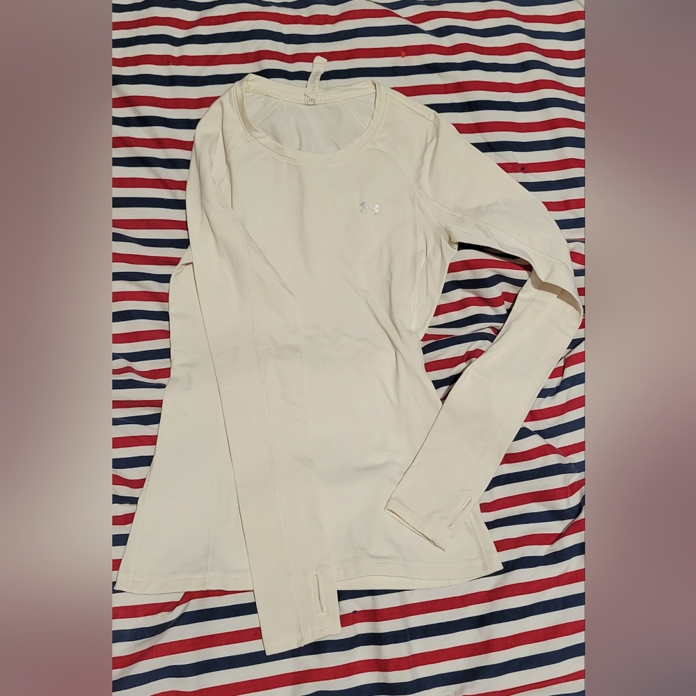 Under Armour Women's Off-White Long Sleeve Tee